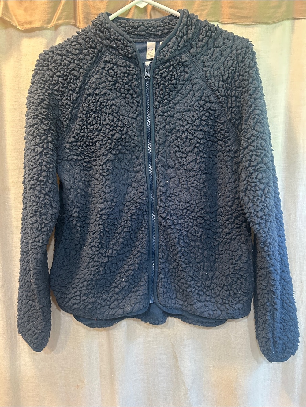 Zella Sherpa Zip-Up Jacket - Navy